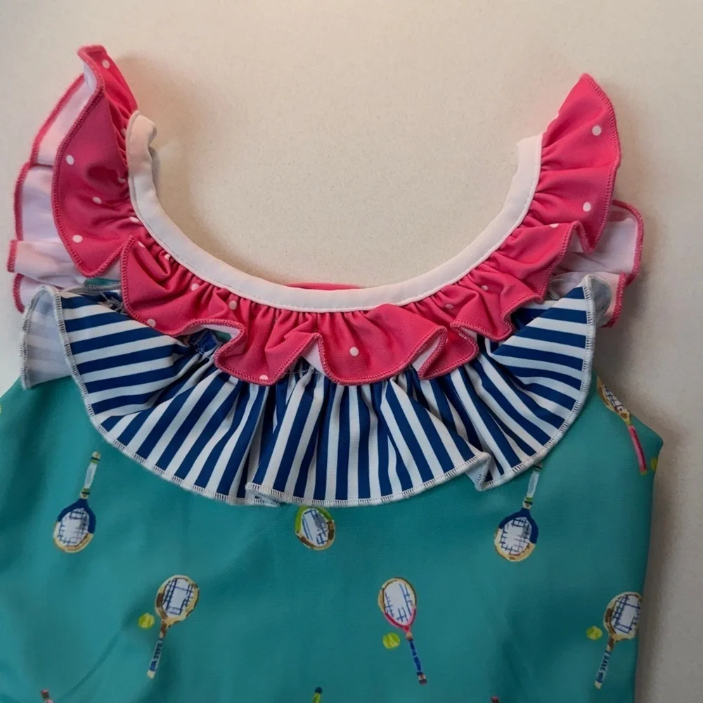 SweetHoney Kids Swim One Piece - Pink, Blue, and Green